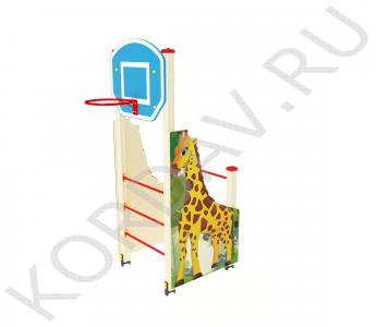 Детский спортивный комплекс Жираф с баскетбольным кольцом СК 6.391
